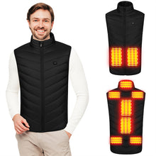 Load image into Gallery viewer, Men USB Infrared 9 Heating Areas Vest Jacket Men Winter Electric Heated Vest Waistcoat For Sports Hiking Oversized 3XL
