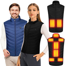 Load image into Gallery viewer, Men USB Infrared 9 Heating Areas Vest Jacket Men Winter Electric Heated Vest Waistcoat For Sports Hiking Oversized 3XL
