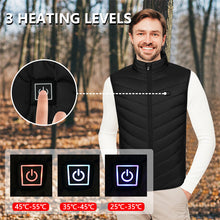 Load image into Gallery viewer, Men USB Infrared 9 Heating Areas Vest Jacket Men Winter Electric Heated Vest Waistcoat For Sports Hiking Oversized 3XL
