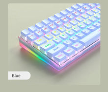 Load image into Gallery viewer, Mechanical Keyboard PBT OEM Key Caps Jelly RGB ZIFRIEDN 130 Keys Pudding Keycaps for Full Size 60% 100% Keycup Pink Blue Color
