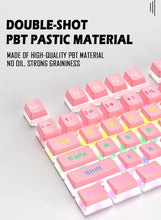 Load image into Gallery viewer, Mechanical Keyboard PBT OEM Key Caps Jelly RGB ZIFRIEDN 130 Keys Pudding Keycaps for Full Size 60% 100% Keycup Pink Blue Color
