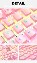 Load image into Gallery viewer, Mechanical Keyboard PBT OEM Key Caps Jelly RGB ZIFRIEDN 130 Keys Pudding Keycaps for Full Size 60% 100% Keycup Pink Blue Color
