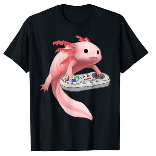 Axolotl Fish Playing Video Game - Gamer Geer